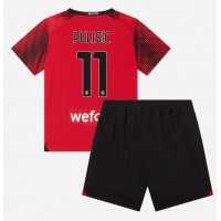 AC Milan Christian Pulisic #11 Hjemme Trøje Børn 2023-24 Kortærmet (+ Korte bukser)
